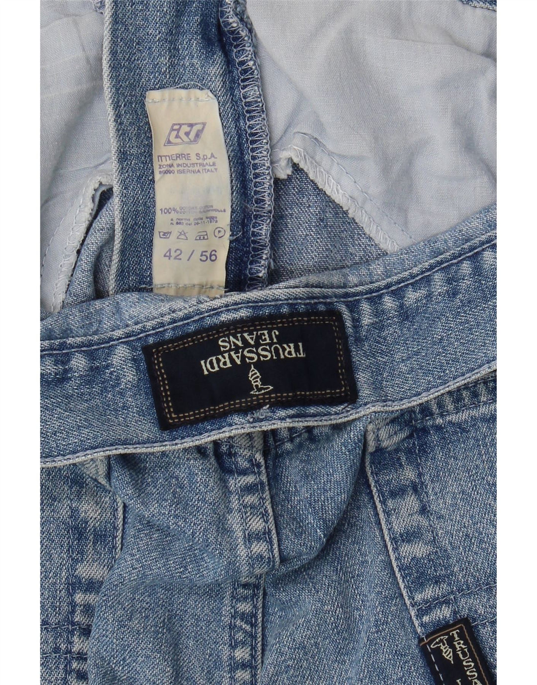 TRUSSARDI Herre tilspidsede jeans IT 56 3XL W42 L31 Blå Bomuld