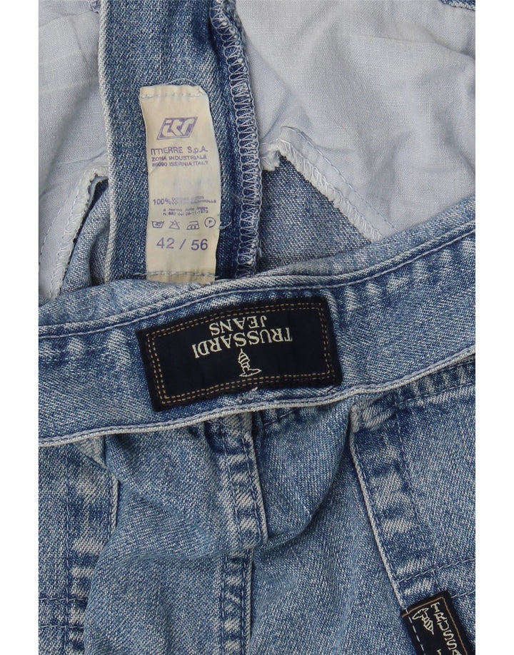 TRUSSARDI Herre tilspidsede jeans IT 56 3XL W42 L31 Blå Bomuld