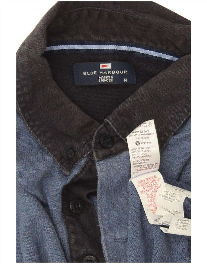 Marks & Spencer Herre Blue Harbor Polo Neck sweater Medium Blue