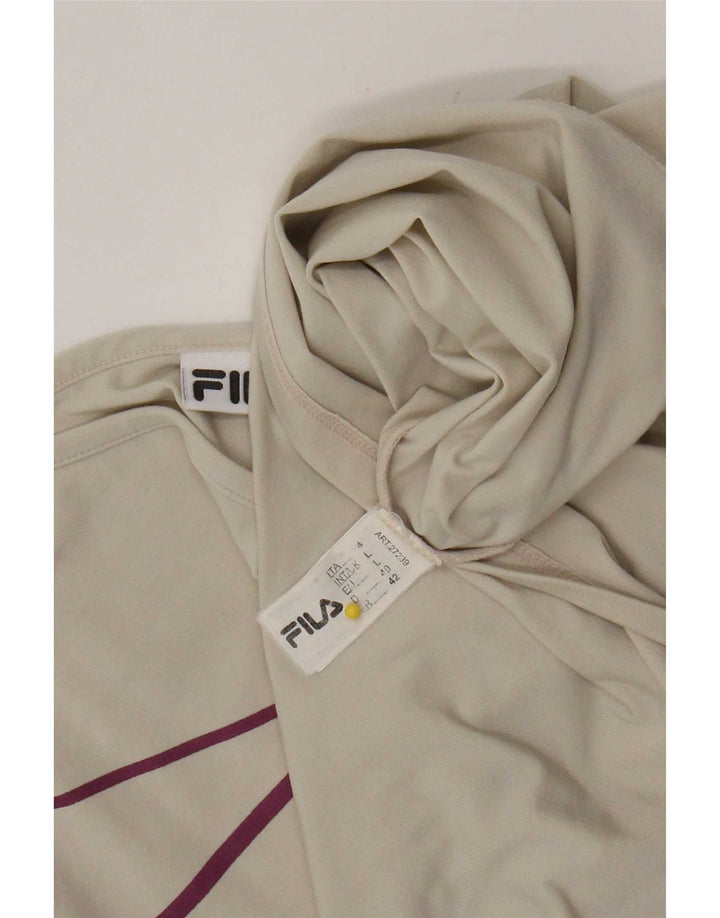 Fila Womens Crop Cami Top UK 14 Stor Beige Polyamid