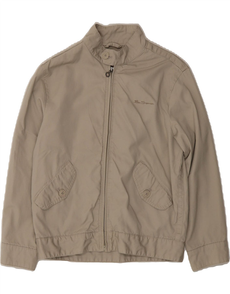 BEN SHERMAN Womens Bomber Jacket UK 10 Small Beige Cotton Vintage Ben Sherman and Second-Hand Ben Sherman from Messina Hembry 