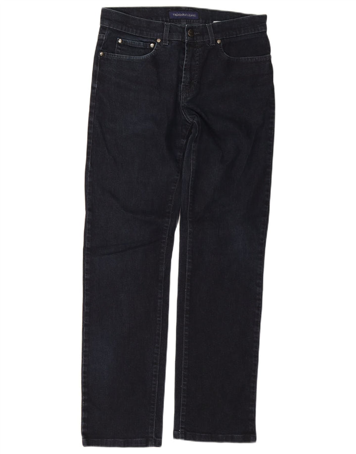 Trussardi lige jeans til kvinder W33 L29 marineblå bomuld