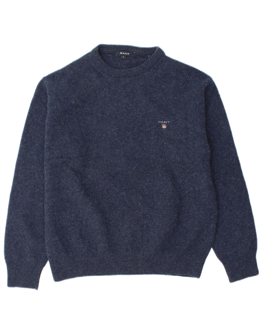 GANT Dame sweater med rund hals DK 16 Stor marineblå lammeuld