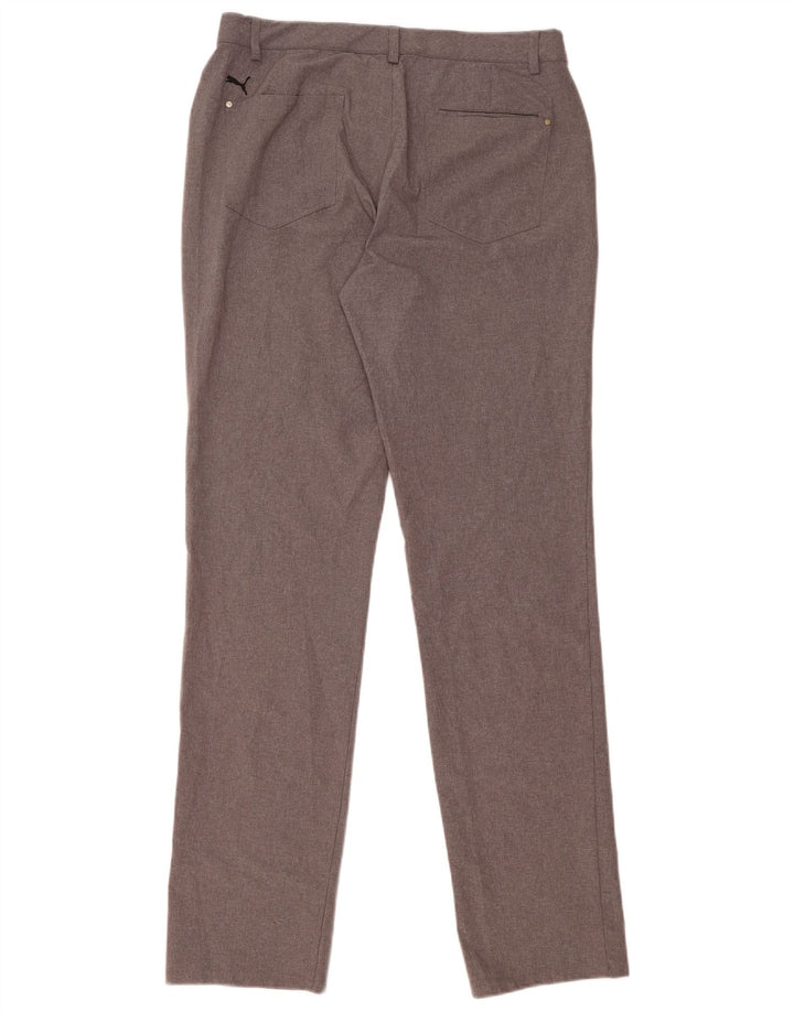 Puma Herre Slim Casual Bukser W34 L36 Grå Polyester