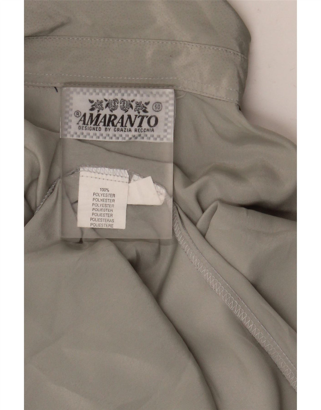 Amaranto Dame Loose Fit Shirt Bluse IT 50 XL Grå Polyester