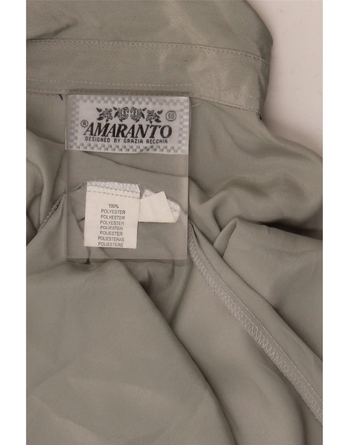 Amaranto Dame Loose Fit Shirt Bluse IT 50 XL Grå Polyester