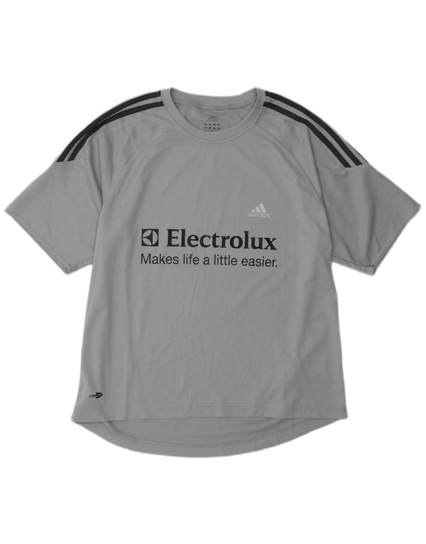 Adidas Herre Climalite Grafisk T-Shirt Top Stor Grå Polyester
