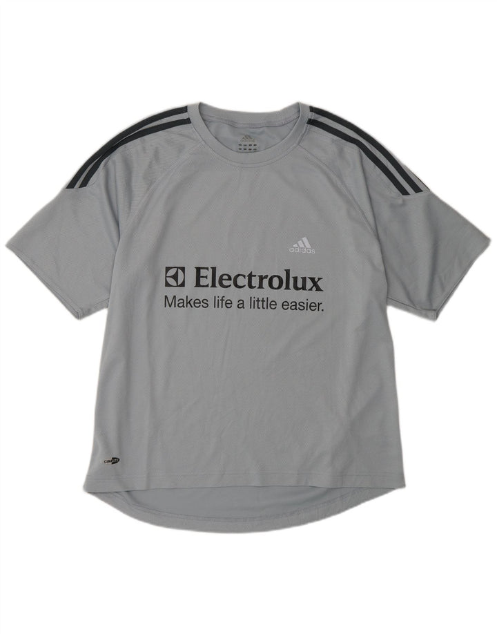Adidas Herre Climalite Grafisk T-Shirt Top Stor Grå Polyester