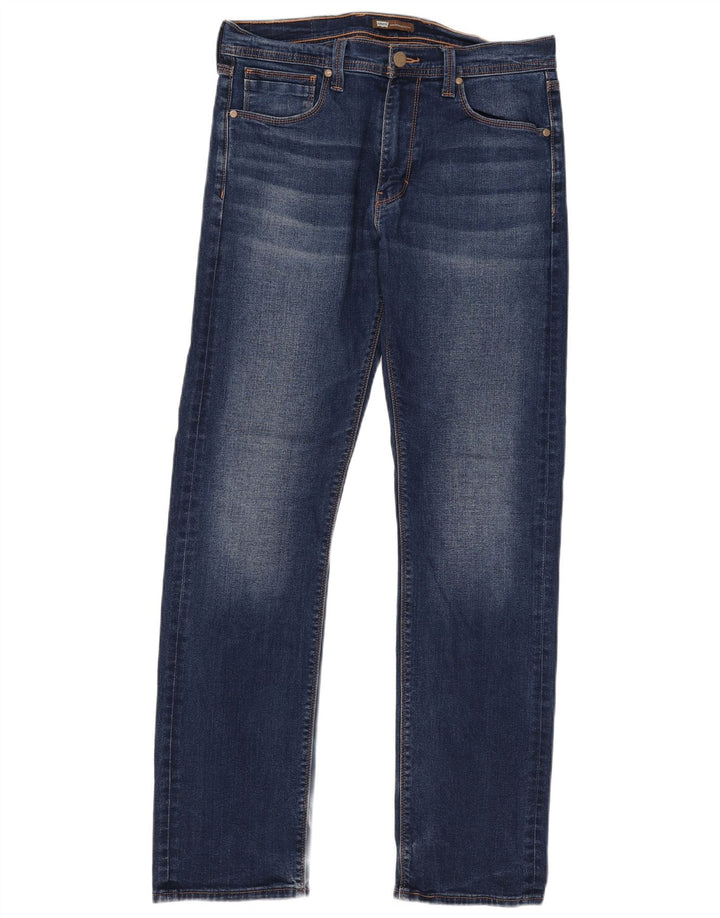 Levi's Herre 513 Slim Straight Jeans W32 L34 Blå Bomuld