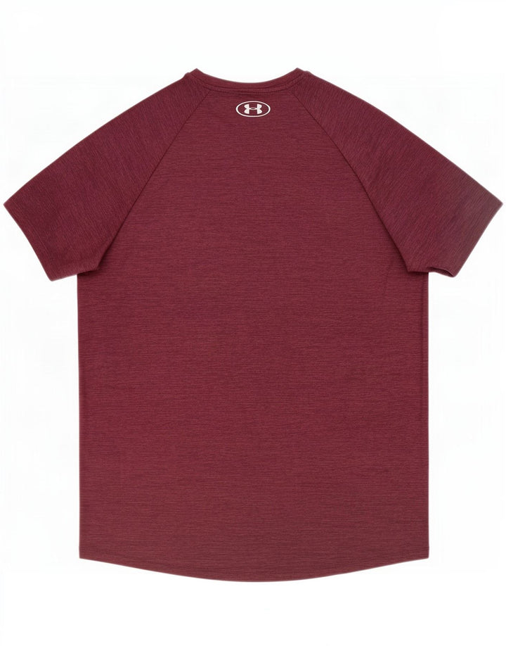 Under Armour Herre T-Shirt Top Medium Burgundy Polyester