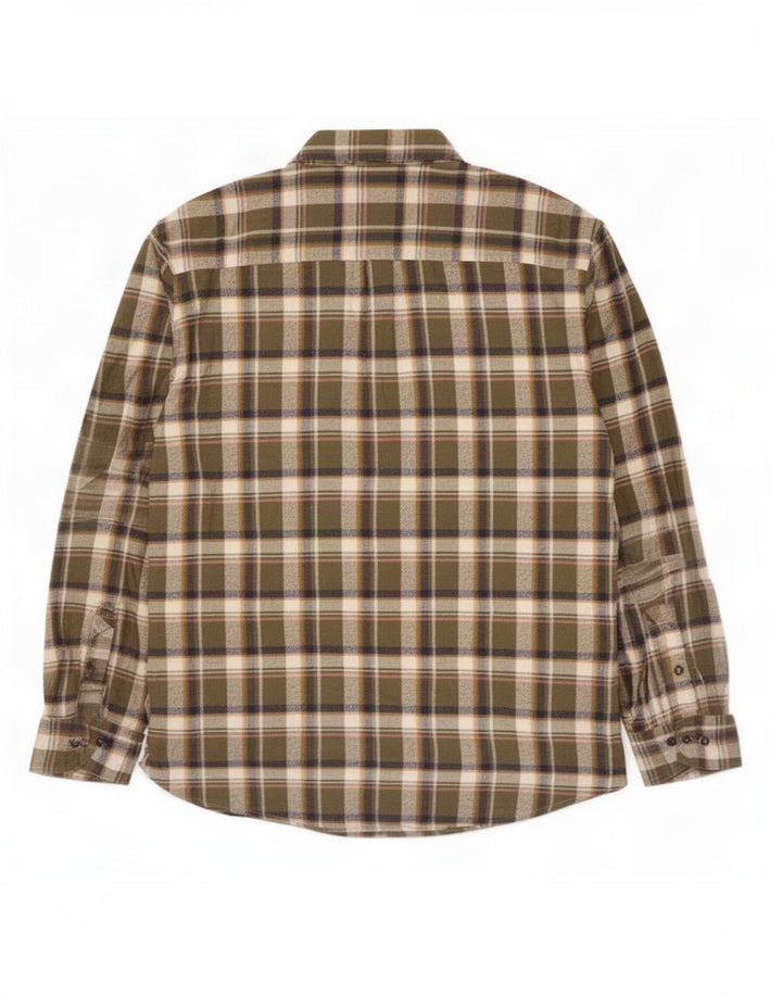 Marks & Spencer herre flannelskjorte 2XL grøn ternet bomuld