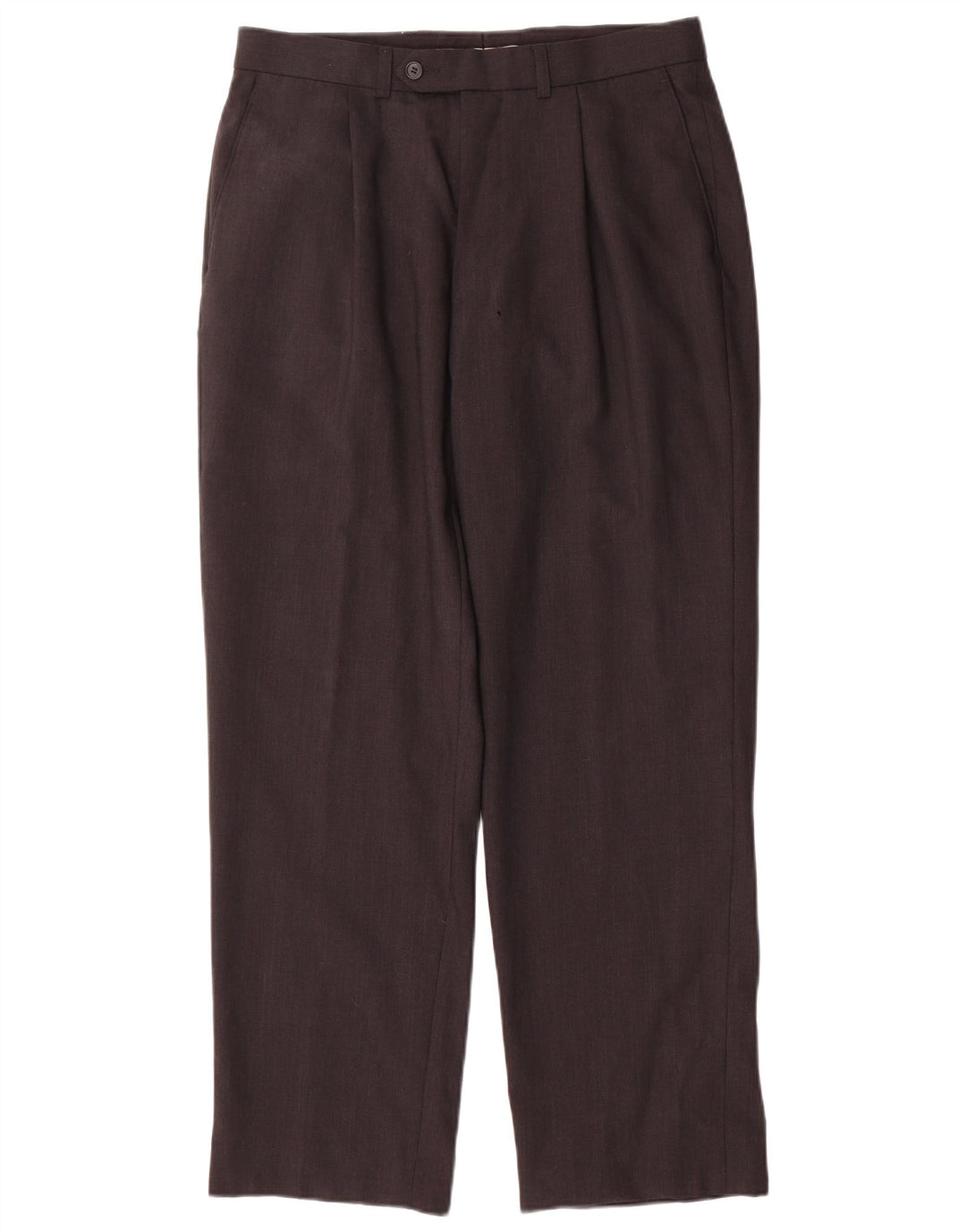 Marks & Spencer Herre Pegged Suit Bukser W32 L29 Brun Uld