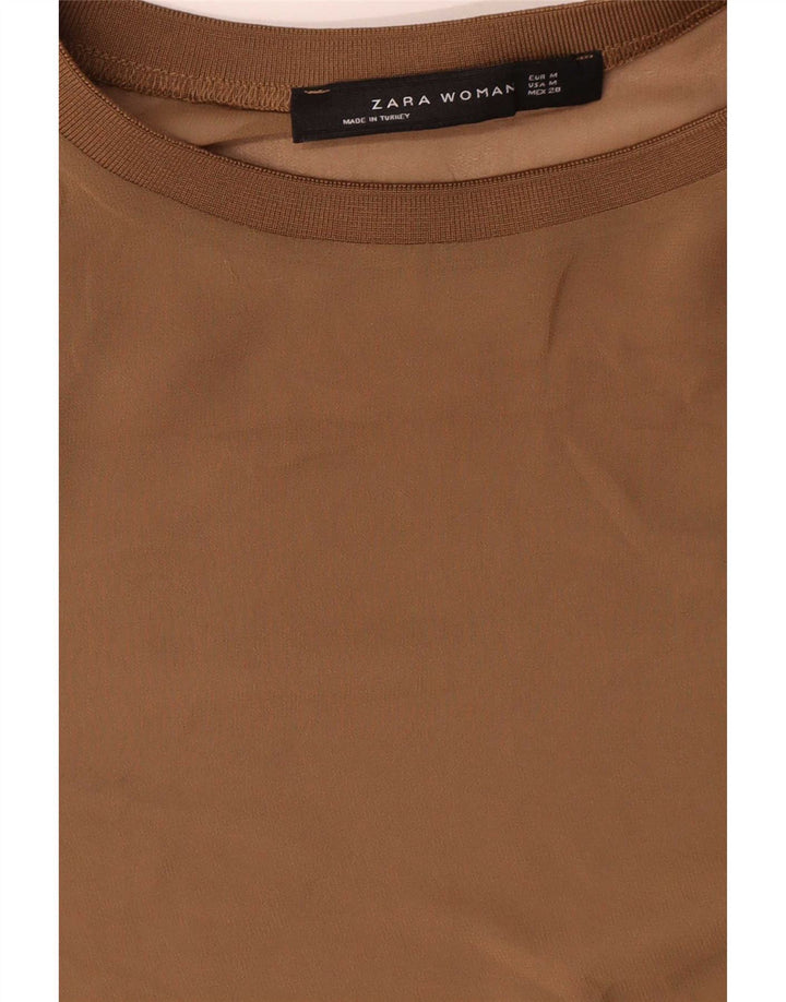 Zara Dame Maxi Dress UK 14 Medium Beige