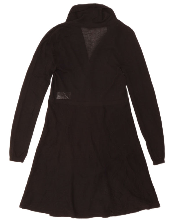 Phase Eight Womens Longline Open Cardigan Sweater UK 8 Small Black Viscose