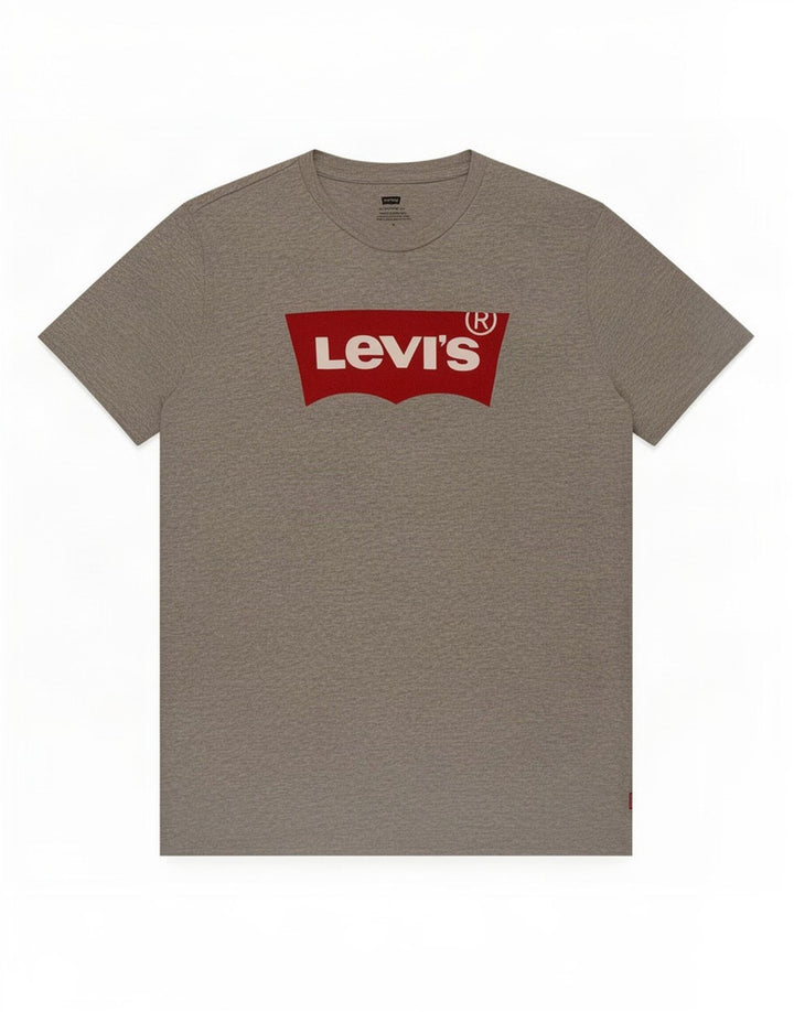 Levi's Herre grafisk T-shirt top mellemgrå flækket bomuld