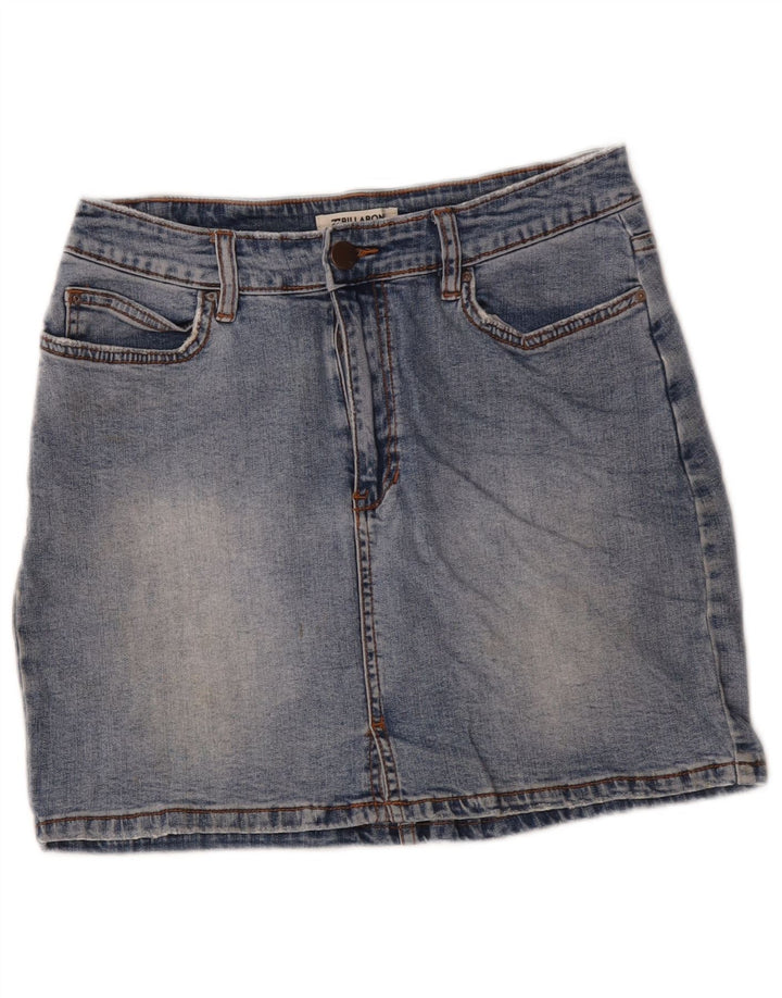 Billabong Dame Denim Nederdel W30 Medium Blue Bomuld