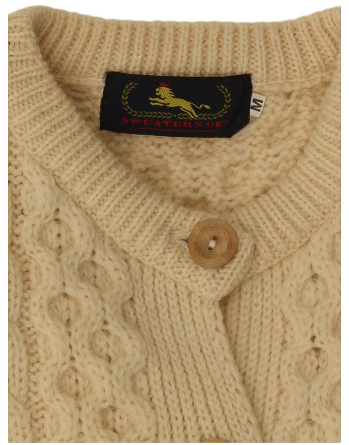 Vintage dame cardigan sweater UK 14 Medium Beige
