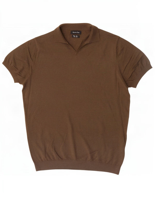 Massimo Dutti Herre poloshirt Medium Khaki Bomuld