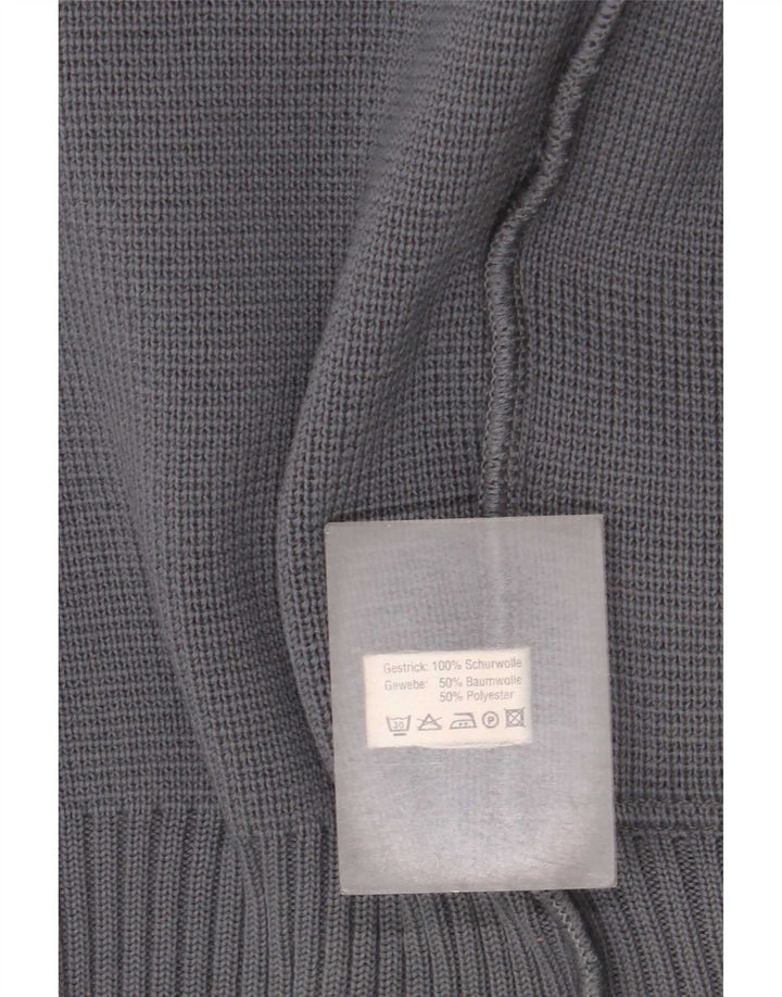 Vintage herre cardigan sweater EU 40 mellemgrå uld
