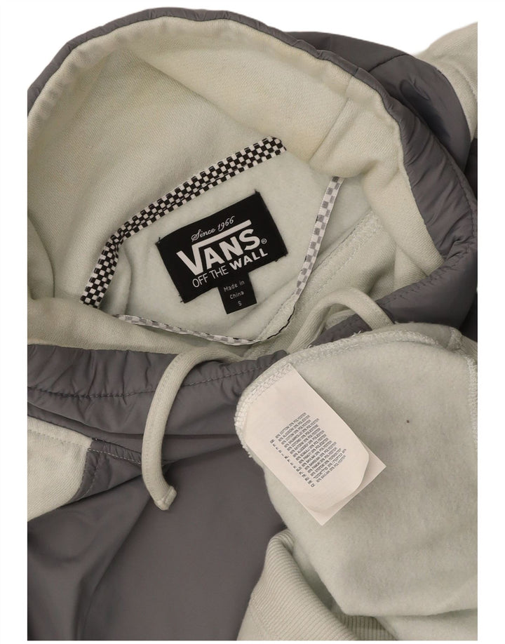 VANS Dame Sweatshirt Jumper UK 10 Small White Colourblock Bomuld