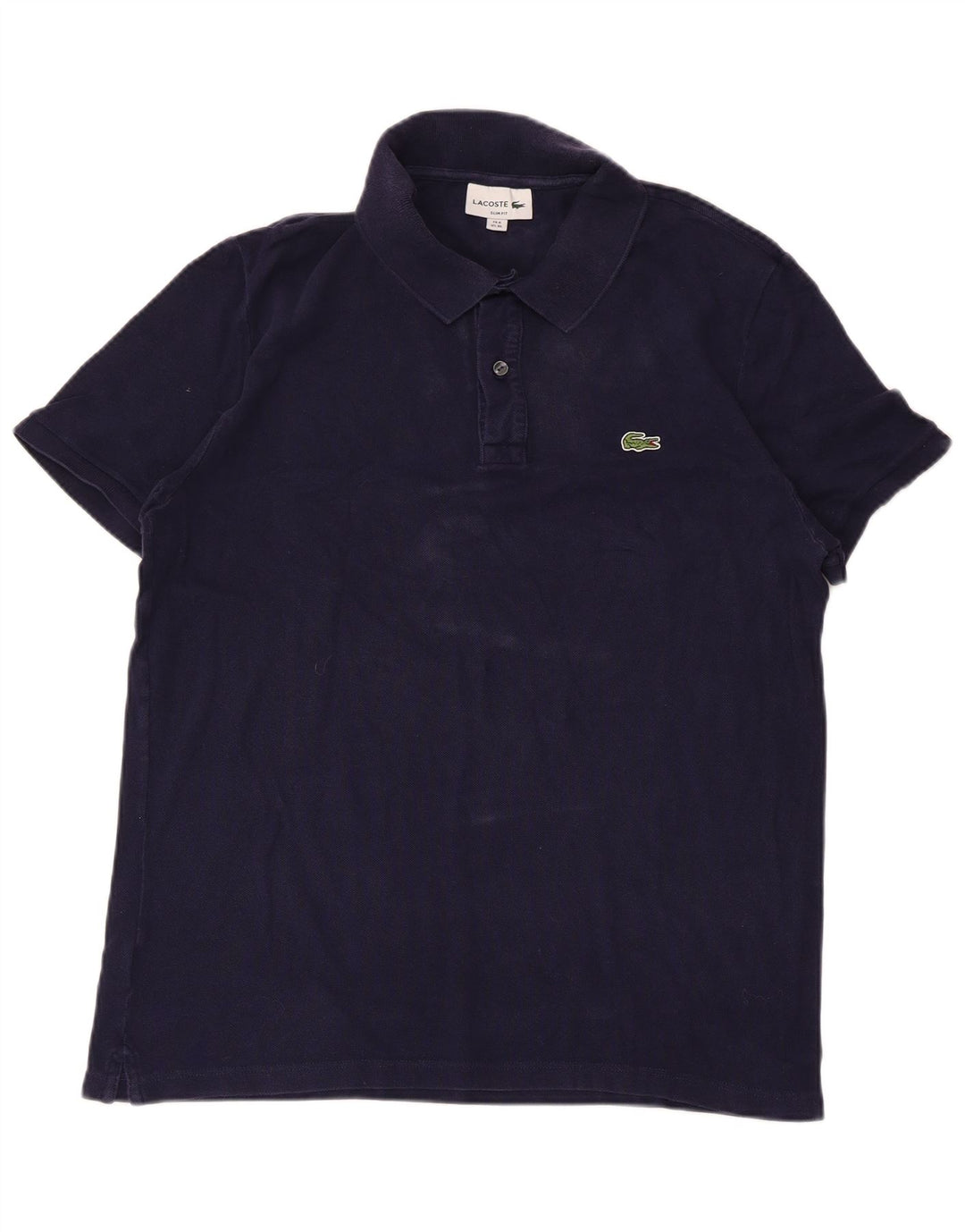 LACOSTE Herre Slim Fit Polo Shirt Størrelse 6 XL Marineblå Bomuld