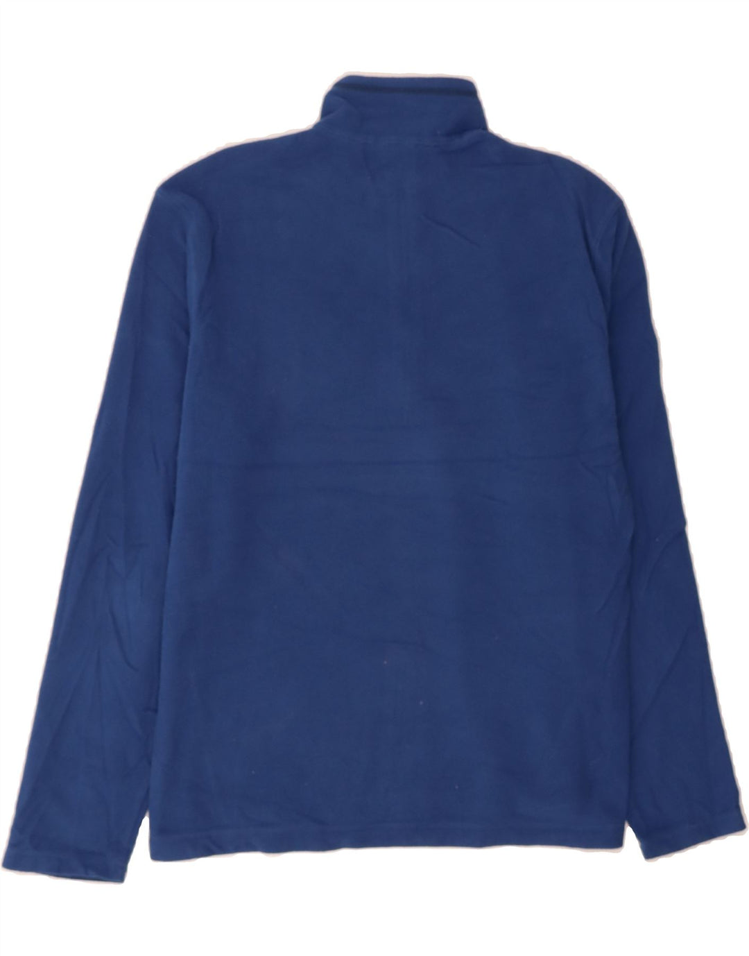 EDDIE BAUER Mens Zip Neck Fleece Jumper Medium Blue Polyester Vintage Eddie Bauer and Second-Hand Eddie Bauer from Messina Hembry 