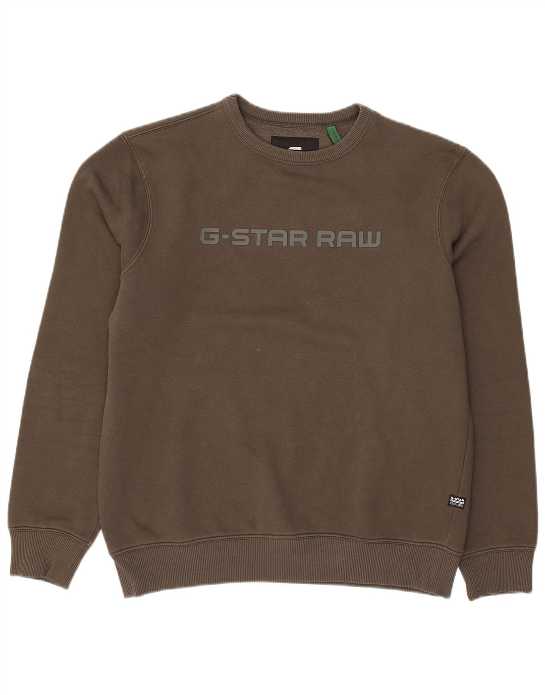 G-Star Herre Grafisk Sweatshirt Jumper Medium Khaki Bomuld