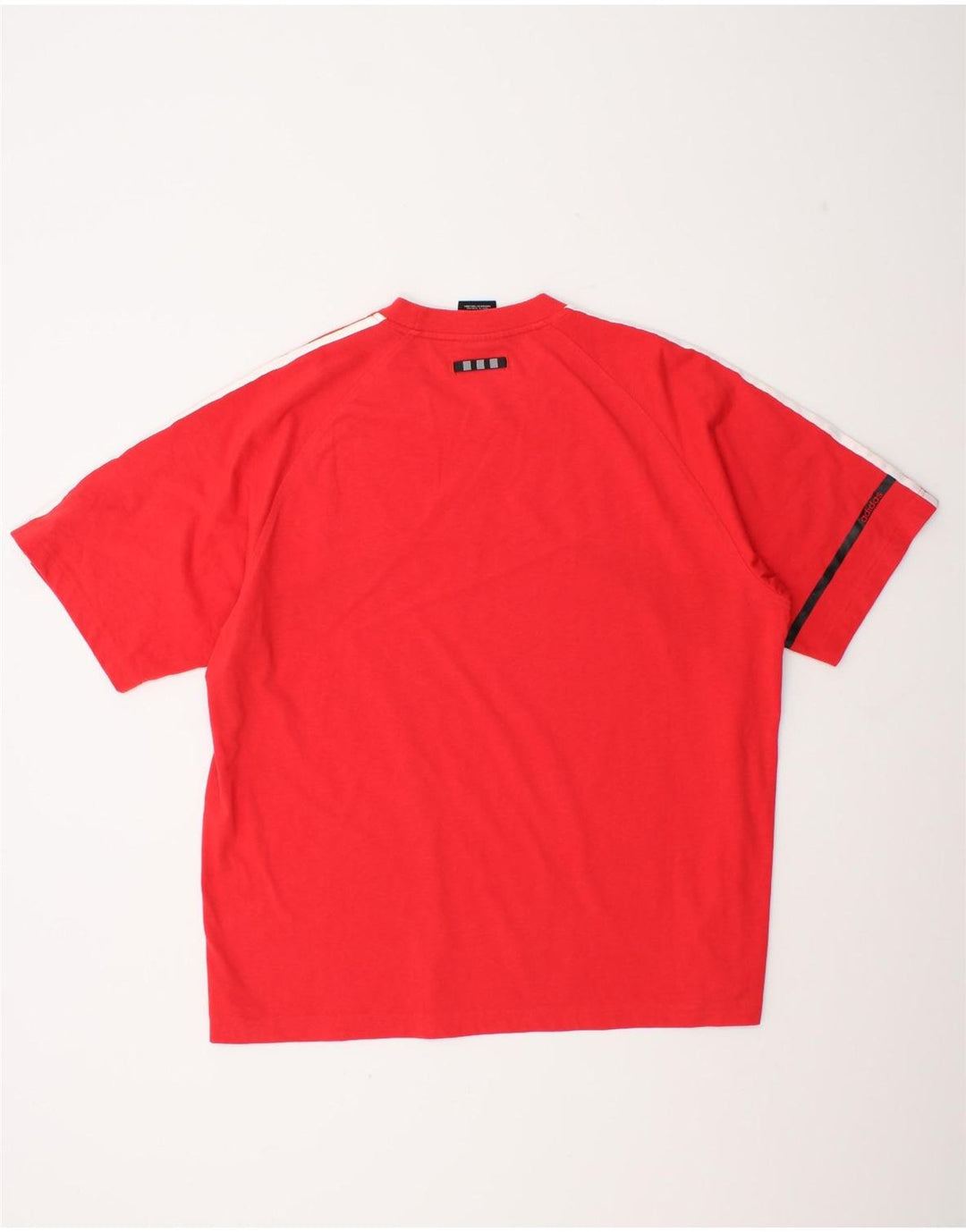 Adidas Herre T-Shirt Top XL Rød Colourblock