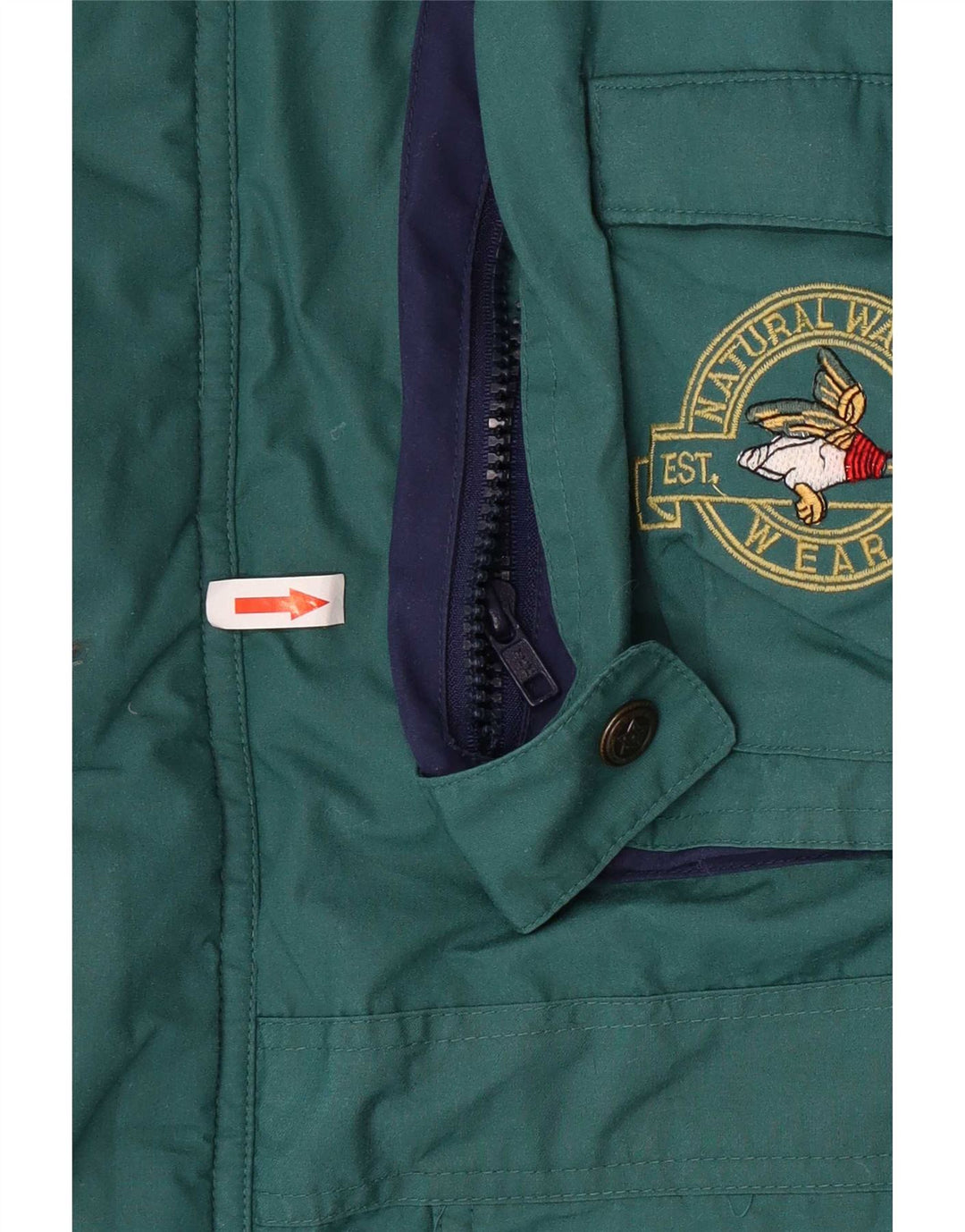 Vintage herre hættejakke DK 40 Stor grøn polyester