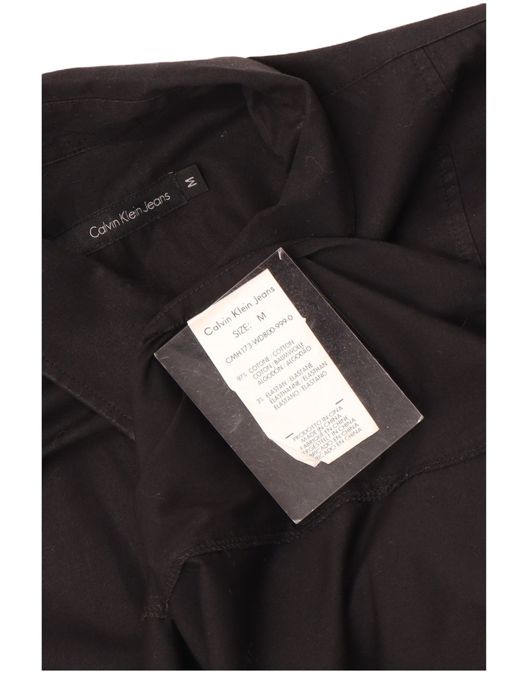 Calvin Klein Jeans Herreskjorte Medium Sort Bomuld