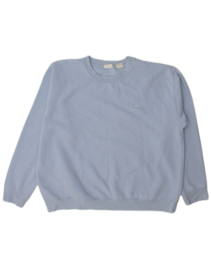 Levi's Dame Sweatshirt Jumper UK 16 Stor Blå Bomuld