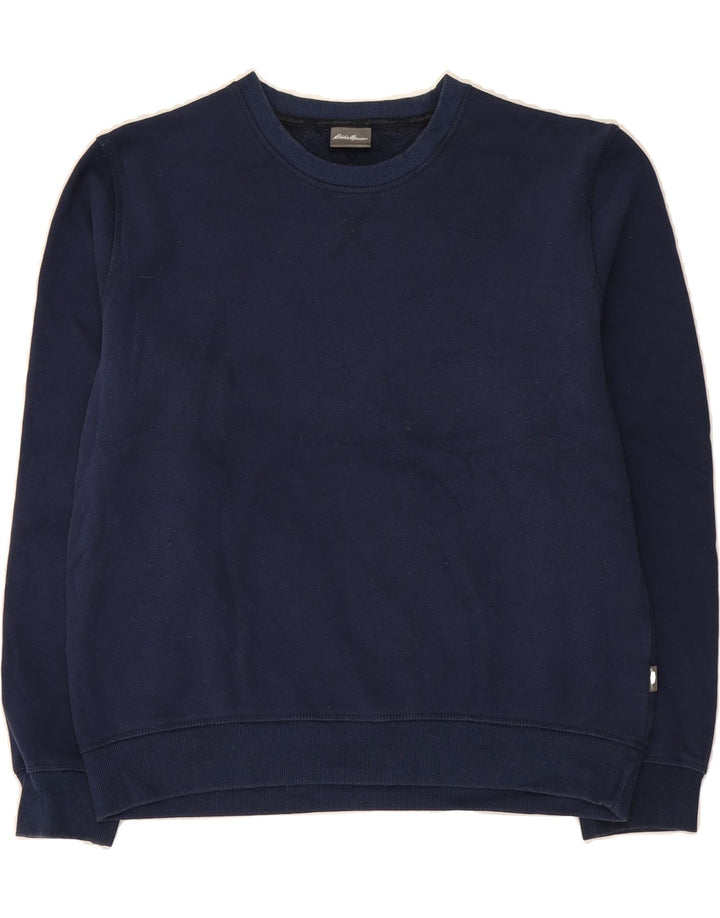 EDDIE BAUER Mens Sweatshirt Jumper Large Navy Blue Cotton Vintage Eddie Bauer and Second-Hand Eddie Bauer from Messina Hembry 