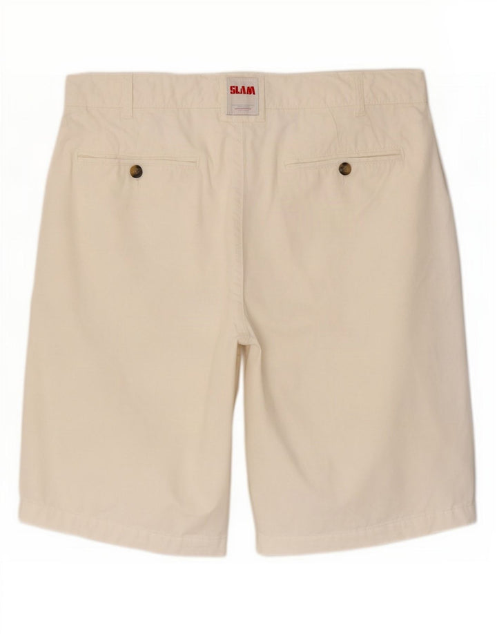 Slam Herre Chino Shorts IT 48 Medium W32 Hvid Bomuld