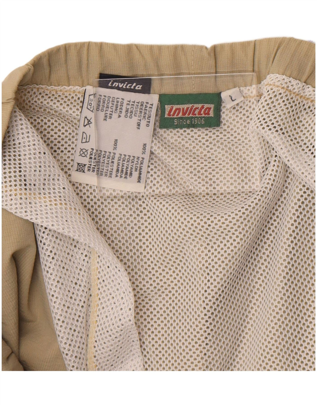 Invicta Herre grafiske svømmeshorts store beige colourblock polyamid