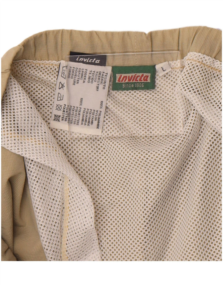 Invicta Herre grafiske svømmeshorts store beige colourblock polyamid