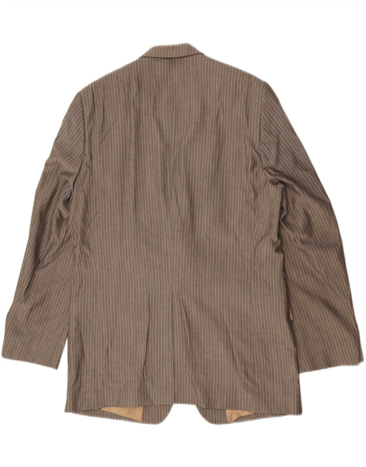 Kartel Herre 2 Button Blazer Jacket UK 44 2XL Grå Nålestribet Bomuld
