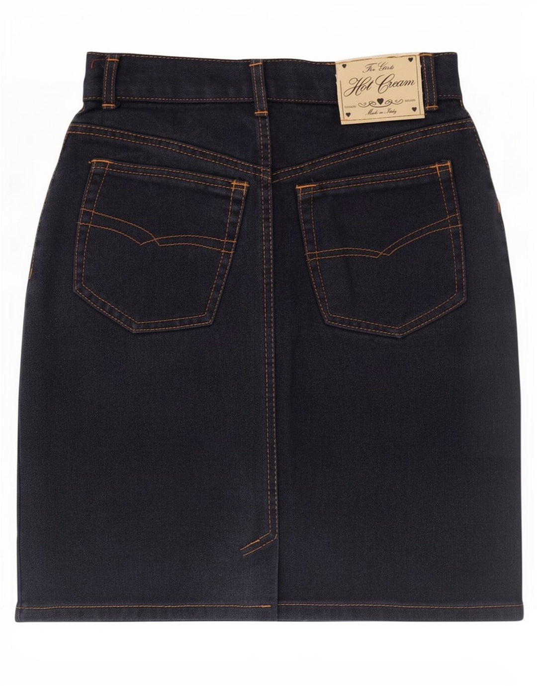Vintage denimnederdel til kvinder IT 44 Medium W30 Marineblå