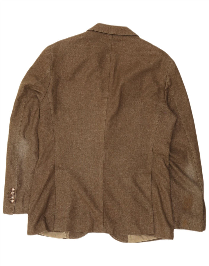Massimo Dutti Herre 2-knaps blazerjakke EU 50 Stor brun uld