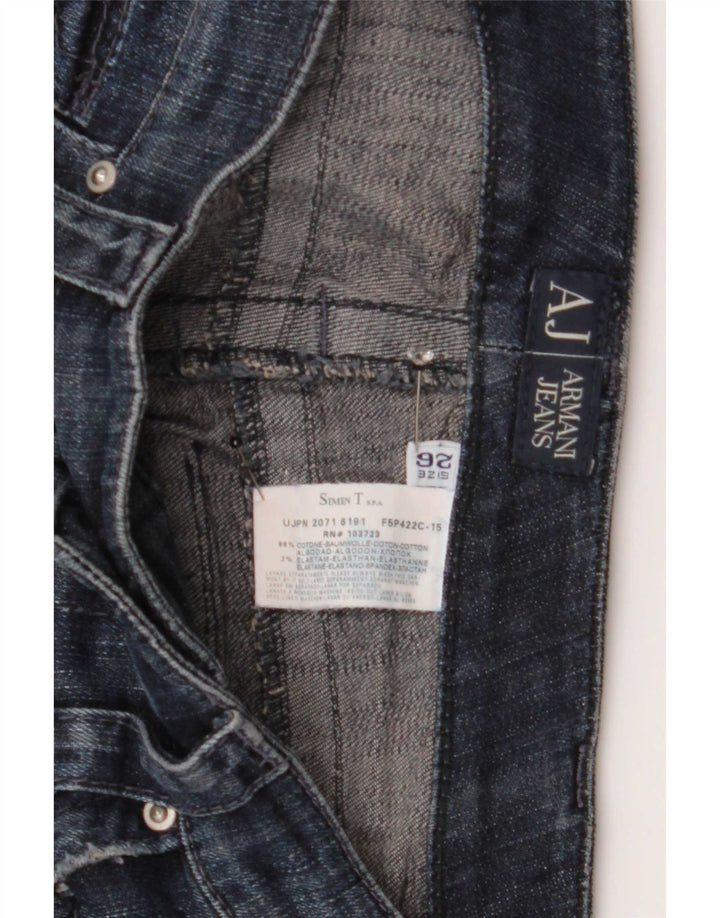 Armani Dame Bootcut Jeans Størrelse 26 W30 L33 Marineblå Bomuld