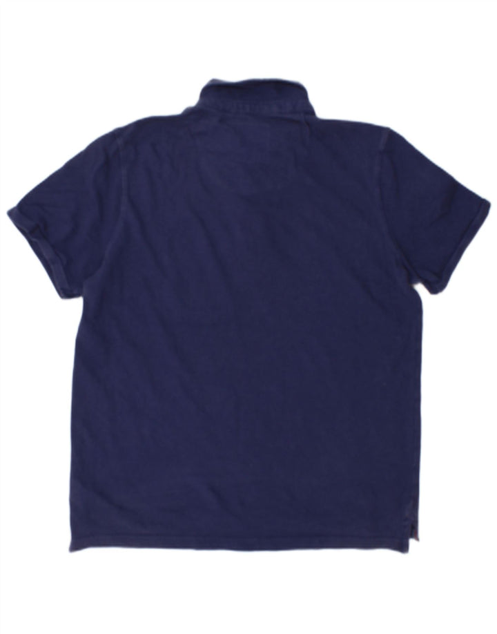 Besætningstøj Herre poloshirt Medium marineblå bomuld