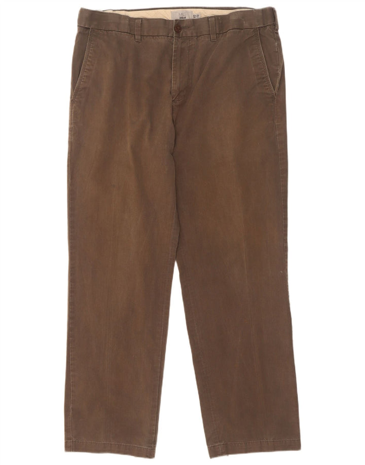 Marks & Spencer Herre Regular Chino Bukser W36 L31 Khaki Cotton