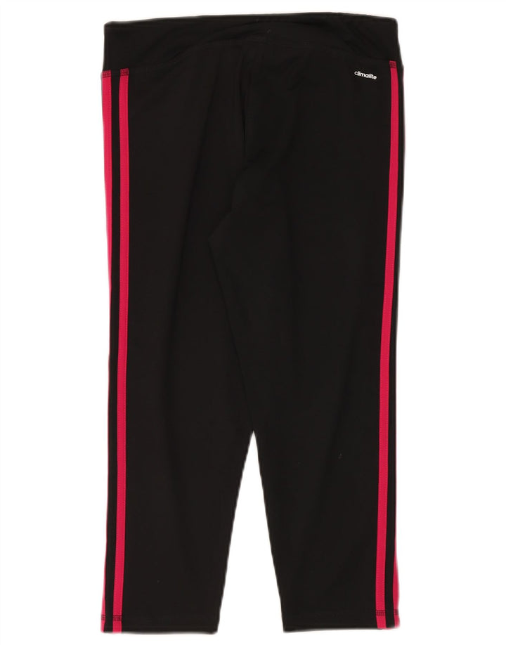 Adidas Womens Climalite Crop Leggings UK 12/14 Medium Black Polyester