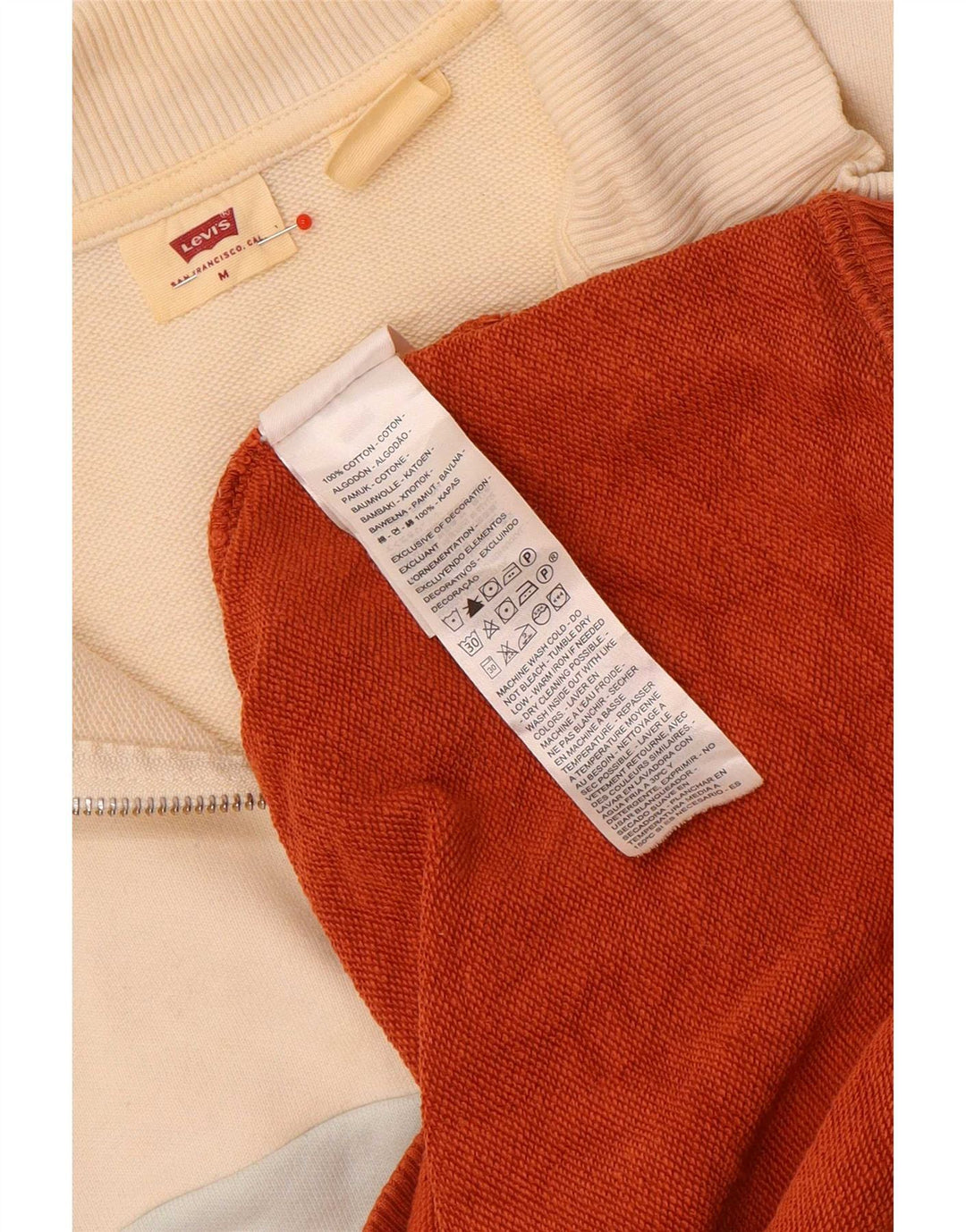 Levi's Dame Sweatshirt Jumper UK 14 Medium Flerfarvet Colourblock