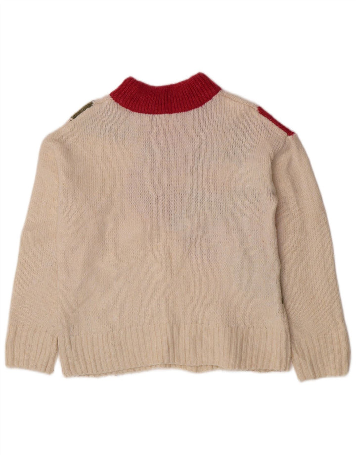Marks & Spencer Dame Turtle Neck Jumper Sweater UK 10 Small Off White
