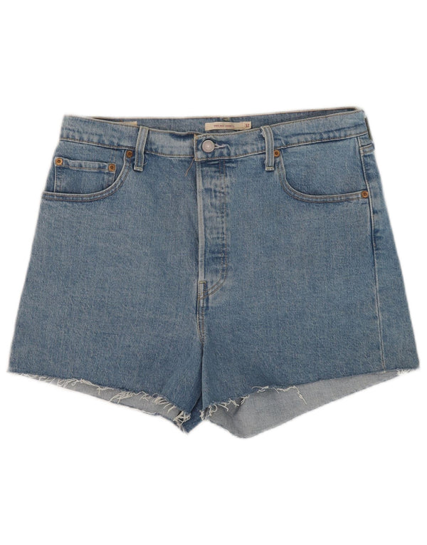 Levi's Dame Ribcage Denim Shorts W32 Large Blue Bomuld