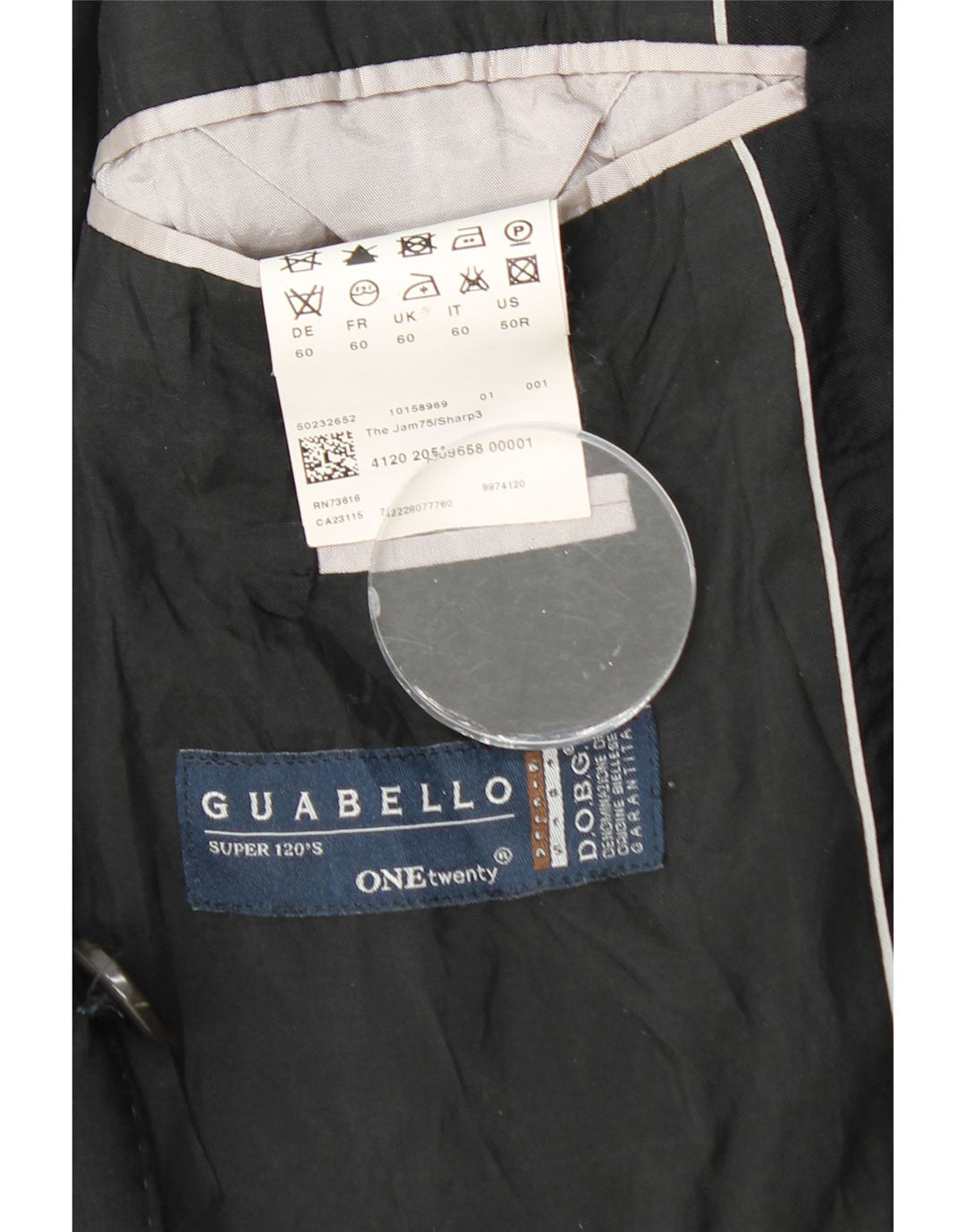 HUGO BOSS Herre Guabello 2-knaps blazerjakke UK 40 Stor sort viskose