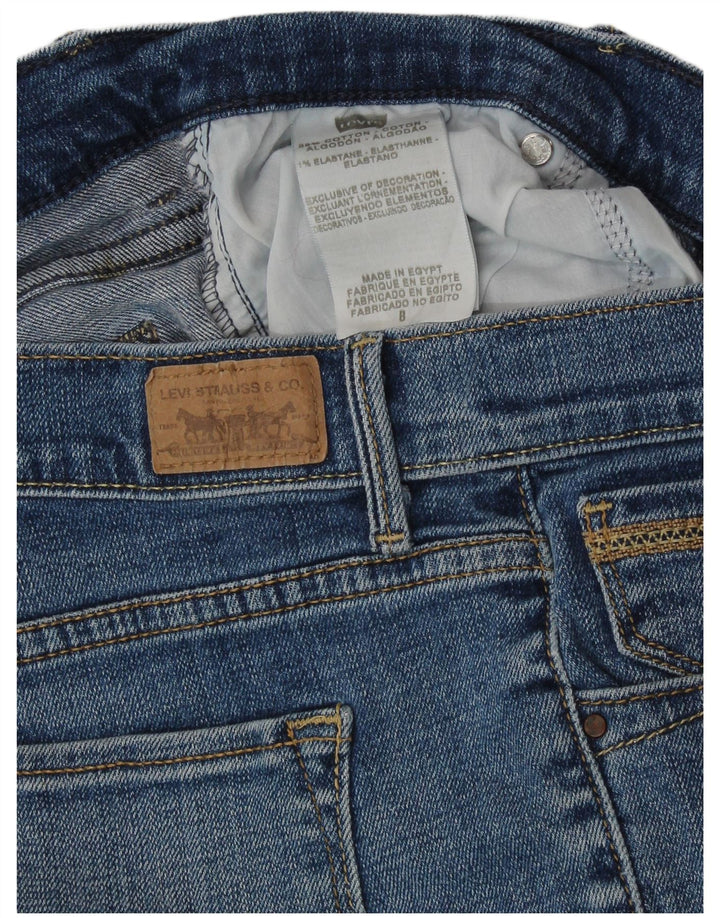 LEVI'S Dame Capri Bukser US 8 Medium W30 L19 Blå Bomuld