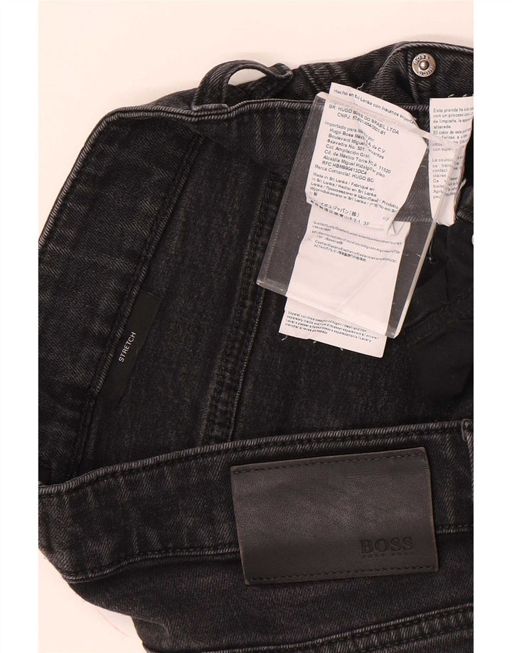 Hugo Boss Herre Stretch Straight Jeans W34 L30 Grå Bomuld