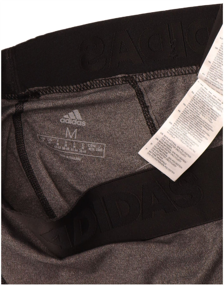 Adidas Graphic Leggings til kvinder UK 12/14 Medium Grey Colourblock Polyester