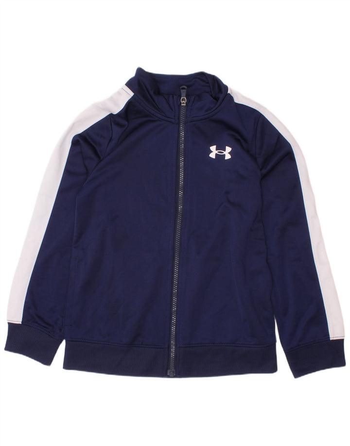 UNDER ARMOUR Drenge træningsdragt topjakke 6-7 år Navy Blue Colourblock